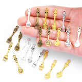 20pcs  Gold color Spoon Charms Necklace Pendant Bracelet Jewelry Making Handmade Crafts diy Supplies 33*9mm 1532