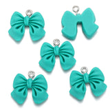 10pcs 5 Color Cute Resin bow tie Charms For Keychain Bracelets Pendant Diy Jewelry Making Findings 19*22mm W323