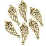 30pcs  7 color wing connect Charms Necklace Pendant Bracelet Jewelry Making Handmade Crafts diy Supplies 25*10mm