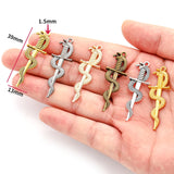 10pcs 6 Colors snake Sword Charms Pendant Retro Necklace Bracelet Metal Accessories DIY Charms Jewelry Craft Making 13X39mm M104