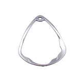 10pcs 41x33mm 3 Colors Hollowed-Out Geometric Teardrop Pendant