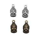 20pcs 16x8mm 2 Colors Antique Bronze Color Antique Silver Color Double Sided Buddha Charms For DIY Jewelry Making