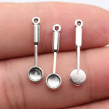 40pcs 19x6.7mm/18x5.5mm/23x5.7mm Antique Silver Color Spatula Charms For DIY Jewelry Making