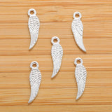70pcs 6 Color Small wings Charm Alloy Metal For earring necklace Pendants DIY Handmade Jewelry Accessories Making 19*5mm D405