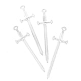 10pcs 7 colors  55*16mm Alloy Antique Knight Sword Charms for Jewelry Making DIY Handmade Weapons Personality Necklace Pendant