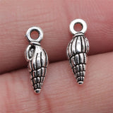 20pcs 5x14mm 2 Colors Antique Bronze Color Antique Silver Color Conch Charms For DIY Jewelry Making