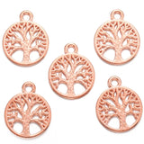 30pcs 5 colors Round tree of life Charms for Earrings necklaces Metal Pendants DIY Jewelry Making Accessories 19*15mm Q257