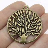 4pcs 42x37mm 2 Colors Antique Bronze Color Antique Silver Color Tree Charms For DIY Jewelry Making