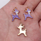 10pcs 21x14mm 6 Colors Deer Charms For DIY Jewelry Making