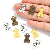 10pcs Antique Bear Charms Metal Pendants for Necklace Bracelet Jewelry Making Jewelry Handmade Crafts 22*13mm D924