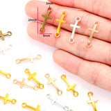 4 colors Metal cross Charms For Earring Necklace keychain Pendant DIY Jewelry Making 20*8mm T103