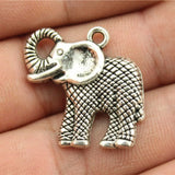 10pcs 25x25mm 2 Colors Antique Bronze Color Antique Silver Color Elephant Charms For DIY Jewelry Making