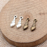 40pcs 16x5.2mm 2 Colors Antique Bronze Color Antique Silver Color Conch Charms For DIY Jewelry Making