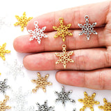20pcs 4 Color Alloy christmas snow Charms For Earring necklace Pendants DIY Handmade Jewelry Accessories Making 20*15mm L518