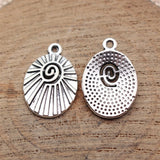 20pcs 20x13mm 2 Colors Antique Silver Color Antique Gold Color Radial Swill Charms For DIY Jewelry Making