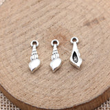 40pcs 16x5.2mm 2 Colors Antique Bronze Color Antique Silver Color Conch Charms For DIY Jewelry Making