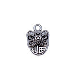20pcs 16x10mm 2 Colors Antique Bronze Color Antique Silver Color Chinese Style Lion Dance Charms For DIY Jewelry Making