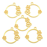 10pcs 6 Color Flower garland Charms Alloy For earring Pendants DIY Handmade Jewelry Accessories Making 33*36mm B203