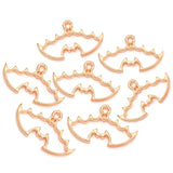 30pcs Zinc alloy 6 colors Filigree Stamping Pendants bat Hollow Metal Charms DIY Necklace earrings Jewelry Accessories 24mmx14mm