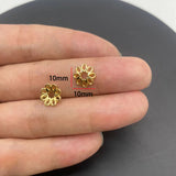 20-40pcs KC Alloy Flower Holder Partition Bead Cap Bead Holder Cap DIY Step Shaking Hairpin Hairpin Crown Accessories V149