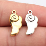 20pcs 20x10mm 2 Colors Antique Silver Color Antique Gold Color Angel Wings Charms For DIY Jewelry Making