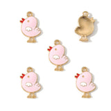 10pcs Enamel Charms Cute Cartoon chick Pendants Charms For Jewelry Making Supplies DIY Handmade Bracelets Earrings Accessories