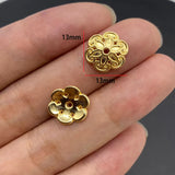 20-40pcs KC Alloy Flower Holder Partition Bead Cap Bead Holder Cap DIY Step Shaking Hairpin Hairpin Crown Accessories V149