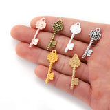 20 pcs 6 colors key Charms Pendants For Necklace Bracelet Jewelry Making DIY Handmade 34*11mm O236