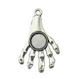 3pcs Fit 14mm 2 Colors Round Hand Style Cameo Cabochon Base Setting For DIY Jewelry Making Handmade Jewelry Findings