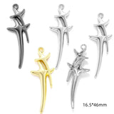 5Pcs 14 styles 3 Colors Star Wishing Meteor Charms For Earrings necklaces Pendants DIY Jewelry Making accessories W299