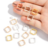 20pcs inside diameter 10mm square Frame Wrapped Bead Connect Spacers Through Hole Beading Cap DIY Bracelet for Jewelry Making