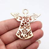 2pcs 58x56mm 4 Colors Kc Gold Color Angels Watching Over Me Charms For DIY Jewelry Making
