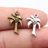 10pcs 13x20mm 2 Colors Antique Bronze Color Antique Silver Color Coconut Tree Charms For DIY Jewelry Making