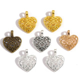 25pcs 5 Color Antique Silver color Heart Charms Pendant For Jewelry Making Diy Bracelet Necklace 18*14mm A83