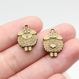 10pcs 20x13mm 2 Colors Antique Bronze Color Antique Silver Color Sheep Charms For DIY Jewelry Making