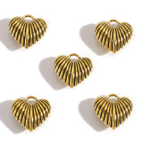 5pcs 5 Color Exquisite Heart Shaped Charm for Necklace Keyring Pendant  DIY Handmade Jewelry Accessories 13*13mm A147