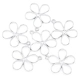 40pcs 11 colors flower petal Zinc alloy Charms for Jewelry Making Fashion Earrings Pendants Necklaces Bracelet Accessories DIY