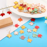 10Pcs Enamel Autumn Maple Leaf Charms Alloy for Earrings necklaces Pendants DIY Jewelry Making Findings Crafting 19*24mm W399