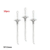 10-50pcs Mixed Styles Antique Knight Sword Anime weapon Charm for Jewelry Making DIY Handmade Weapons Personality Necklace