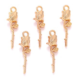20pcs 7 Color rose Charm for Bracelet Necklace earring Pendant  DIY Handmade Jewelry Accessories 7*24mm Q1165
