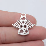 5pcs 28x27mm 6 Colors Flower Angel Charms For DIY Jewelry Making