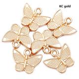 30pcs 6 colors Butterfly Charms Zinc alloy Accessories Parts Pendants for DIY Earrings Bracelet Necklace Jewelry Making13*11mm