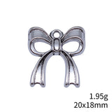 10pcs 20x18mm 2 Colors Antique Bronze Color Antique Silver Color Bow Charms For DIY Jewelry Making