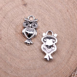 20pcs 17x9mm 2 Colors Antique Bronze Color Antique Silver Color Owl Charms For DIY Jewelry Making