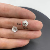 20-40pcs silver Alloy Flower Holder Partition Bead Cap Bead Holder Cap DIY Step Shaking Hairpin Hairpin Crown Accessories V149