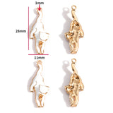 10pcs 17 styles animal Enamel Alloy cat Charm Earring Pendant DIY Keychain Necklace Jewelry Accessories W478