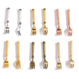 50pcs 6 Colors Mini tableware Spoon fork Dining knife Charms DIY Clothing luggage accessories Jewelry Making 21*3mm J511