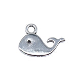 30Pcs/Lot Charms Ocean Lovely Whale 12*16mm Antique Silver Color Pendants DIY Crafts Making Findings Handmade Tibetan Jewelry