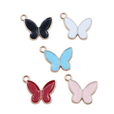 10pcs 16x13mm 5 Colors Butterfly Charms For DIY Jewelry Making