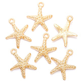 30Pcs 6colors alloy Small starfish Charm Alloy Funny Marine Life starfish Pendant DIY Making Fancy Jewelry Accessories 16/14mm D